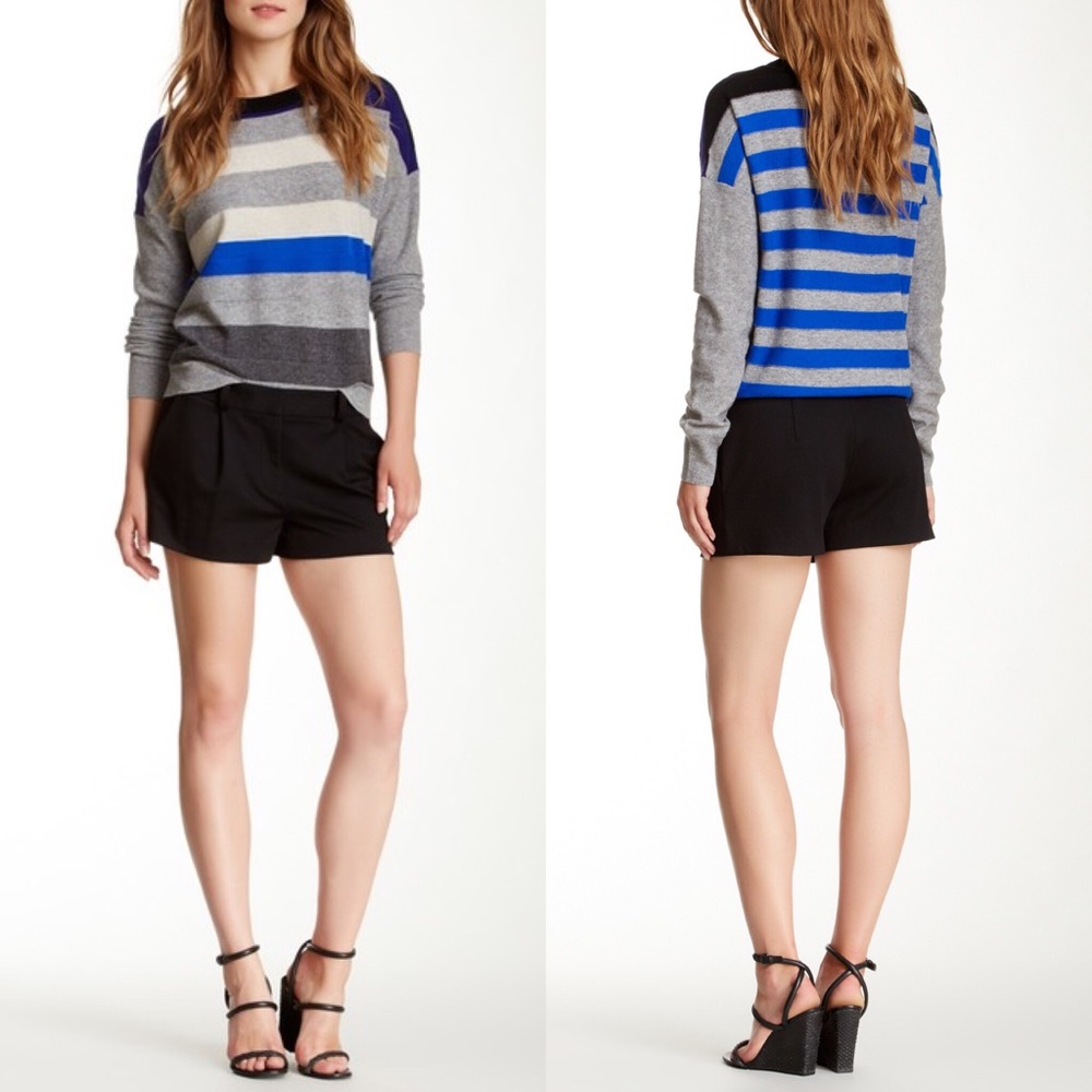 D V F : Color Block Striped Sweater